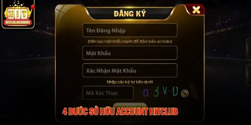 4 bước sở hữu account Hitclub 4 bước sở hữu account Hitclub